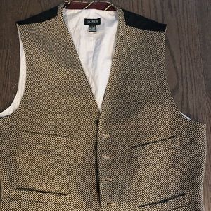 J Crew Men’s Herringbone Tweed Vest